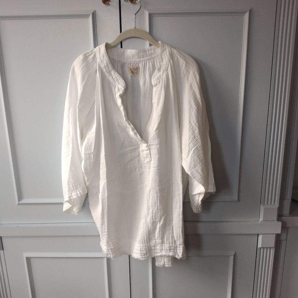 9 SEED WHITE GAUZE TOP SIZE:1
